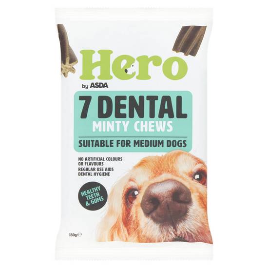 Asda Hero 7 Medium Dental Chews 180g