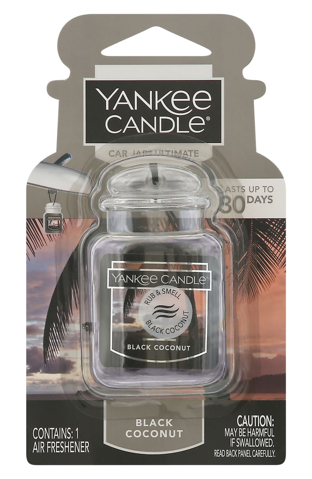 American Home Yankee Candle Car Jar Black Coconut Air Freshener