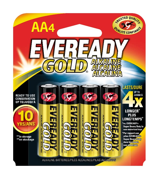 Eveready Gold Alkaline Batteries (4 ct)