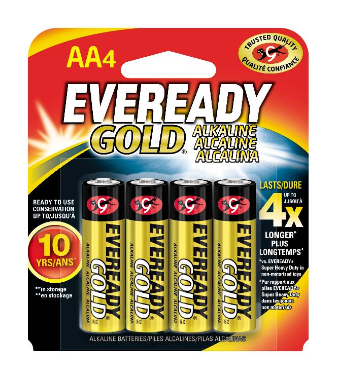 Eveready Gold Alkaline Batteries (4 ct)
