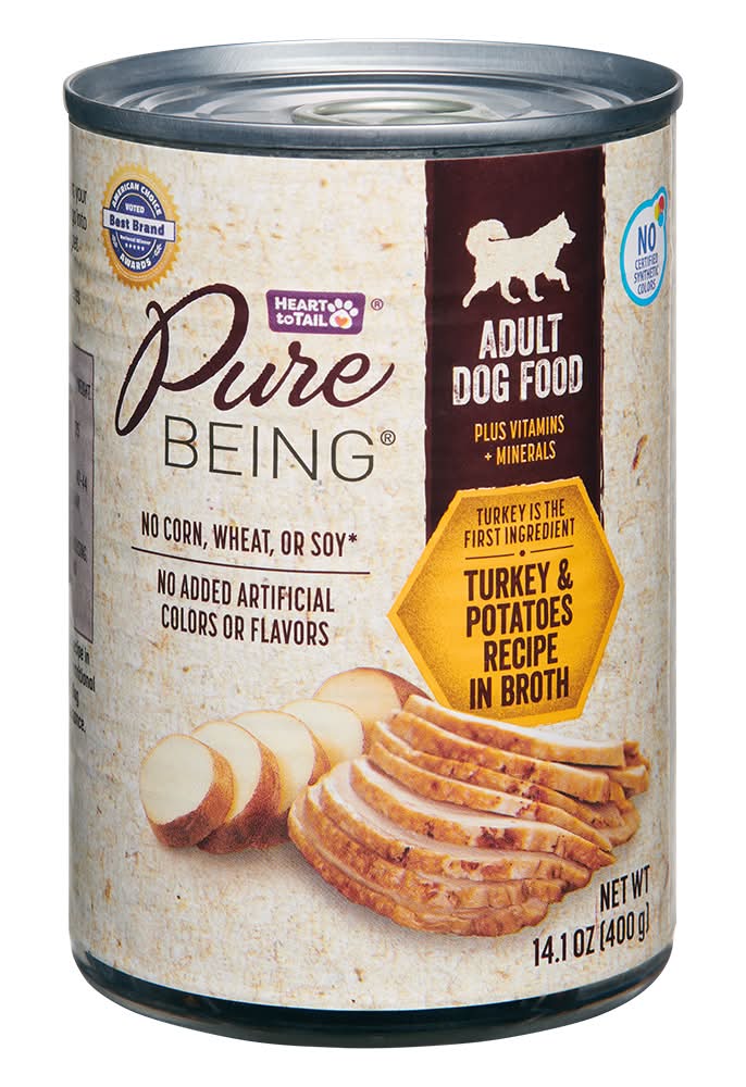 Pure Being Premium Canned Wet Dog Food, Turkey & Potatoes, Adult (14.1 oz)