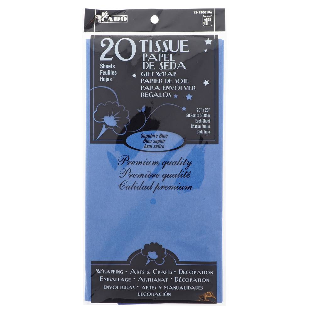Tissue Wrapping Sapphire Blue Paper, x20