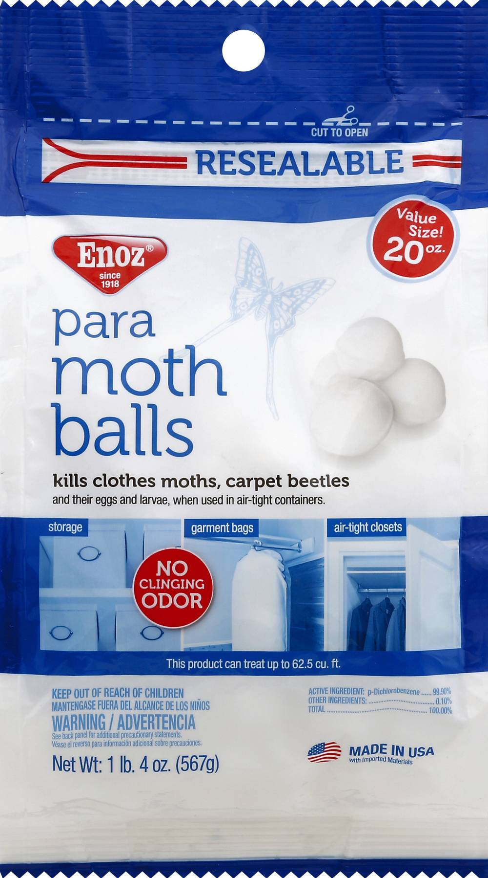 Enoz Para Moth Balls (1.25 lbs)