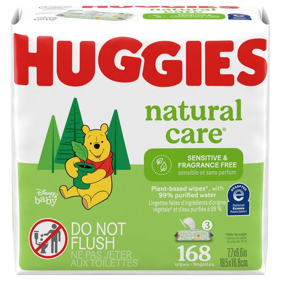 Huggies Natural Care Fragrance Free Sensitive Wipes (3 ct)