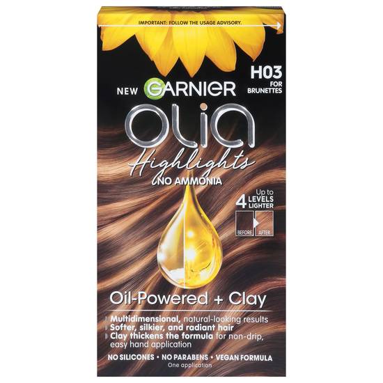 Garnier Olia Ammonia-Free Permanent Hair Dye (h03 highlights for brunettes)