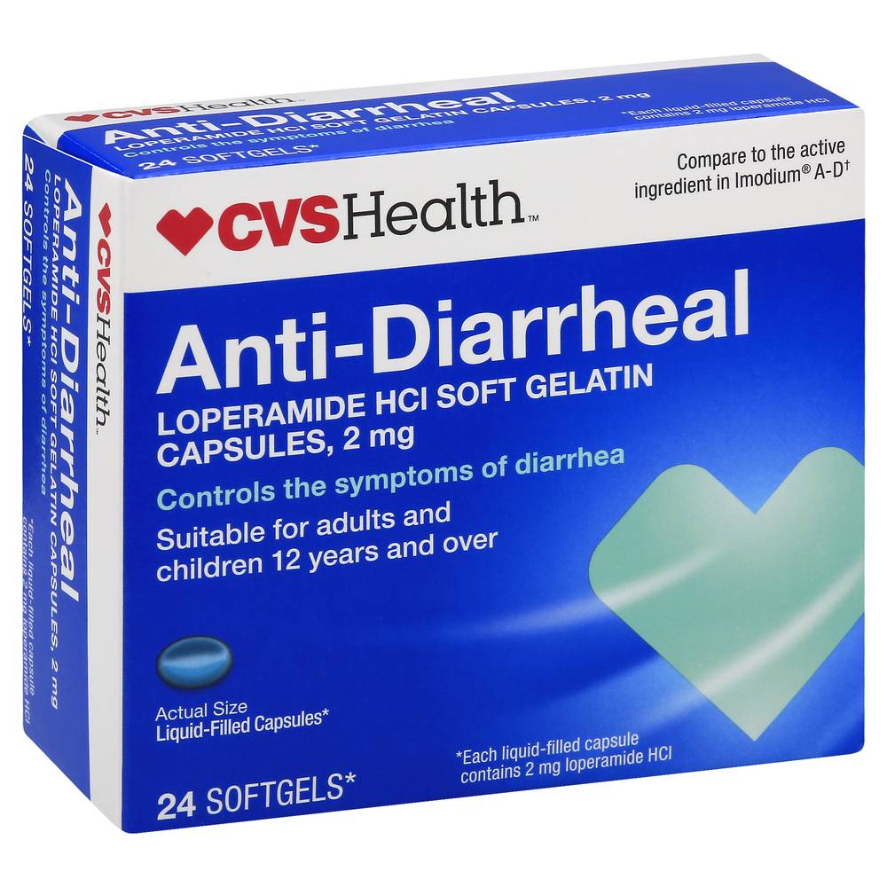 CVS Health Anti-Diarrheal 2 Mg, Soft Gelatin Capsules (0.64 oz)