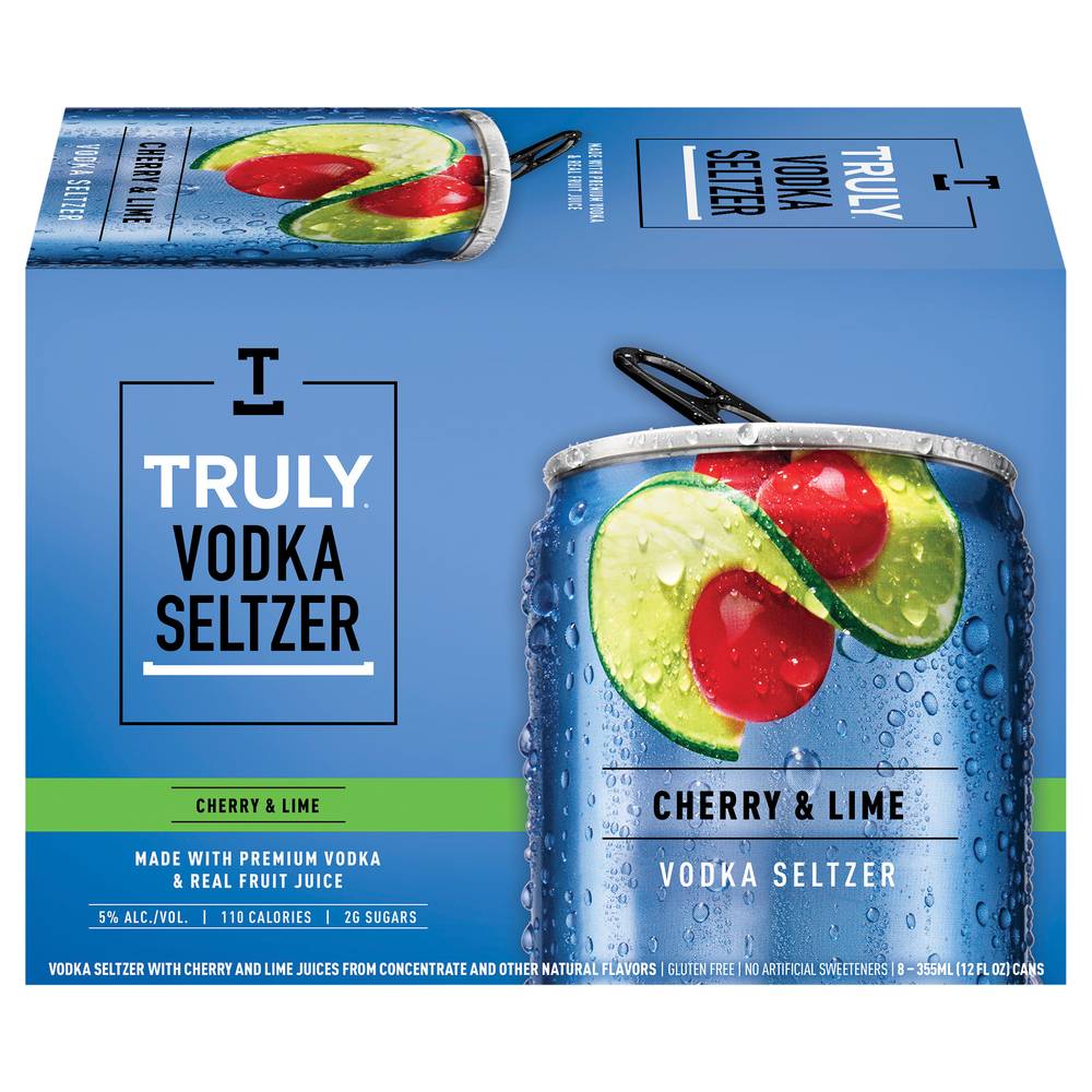 Truly Vodka Soda Cherry & Lime (8x 12oz cans)