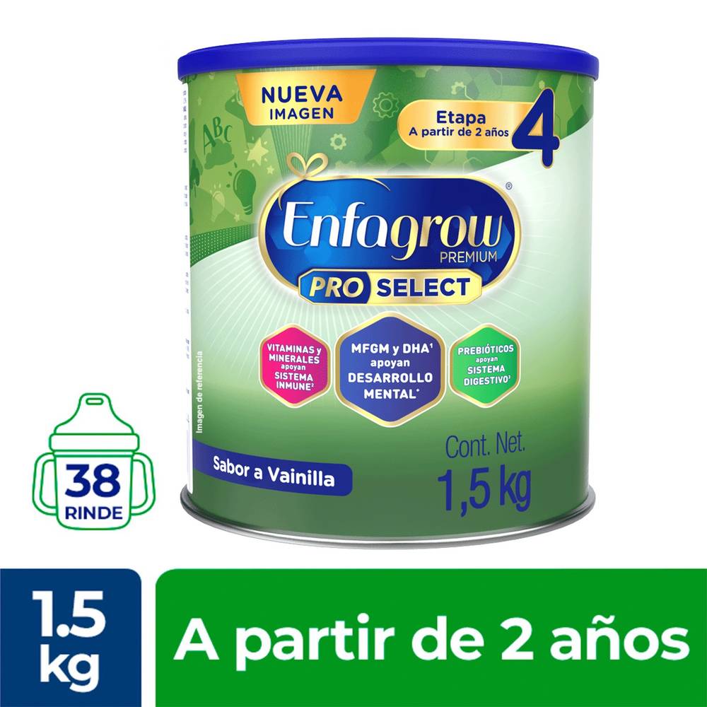 Enfagrow · Premium pro select fórmula infantil etapa 4, vainilla, 2 años (1,5 kg)