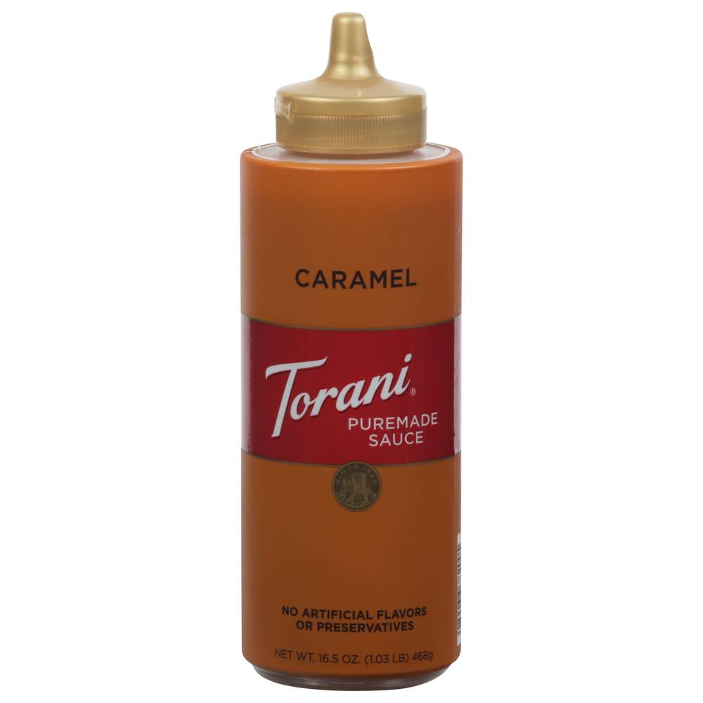 Torani Puremade Sauce, Caraeml (16.5 oz)