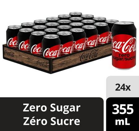 Coca-Cola Zero Sugar Soft Drink (24 x 355 ml)