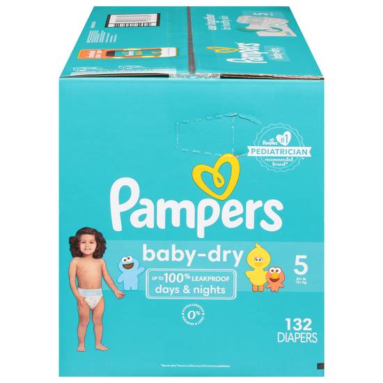 Pampers Baby-Dry Extra Protection Diapers Size 5 (132 ct)