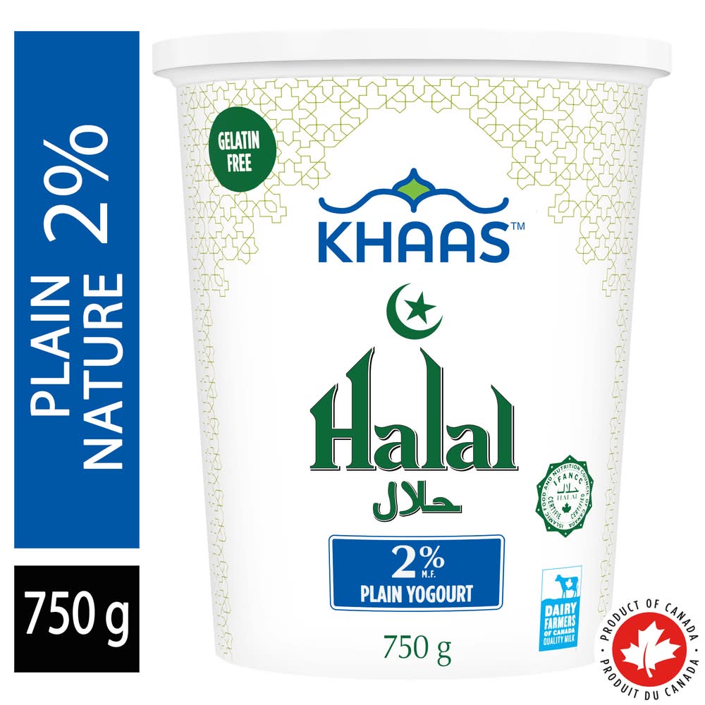Khaas Halal 2% Plain Yogurt (750 g)