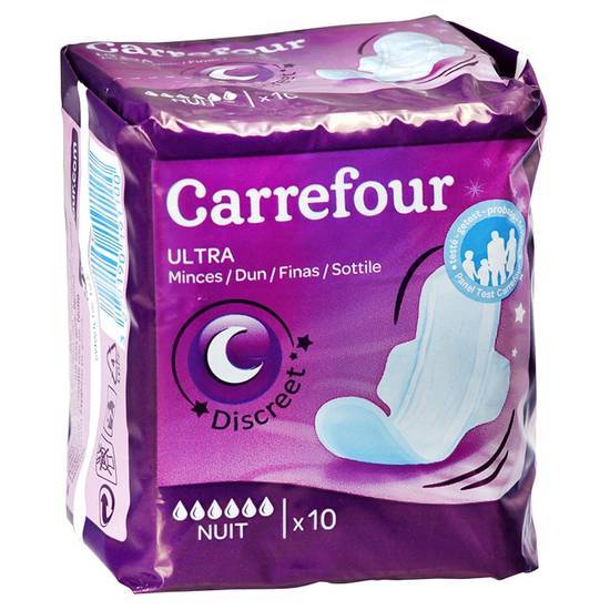 Carrefour - Serviettes hygiéniques (female) (10 pièces)