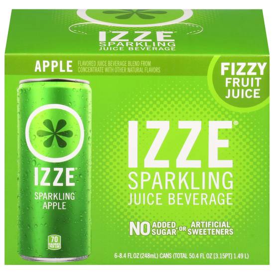Izze Sparkling Juice Beverage (6 pack, 8.4 fl oz) (apple )