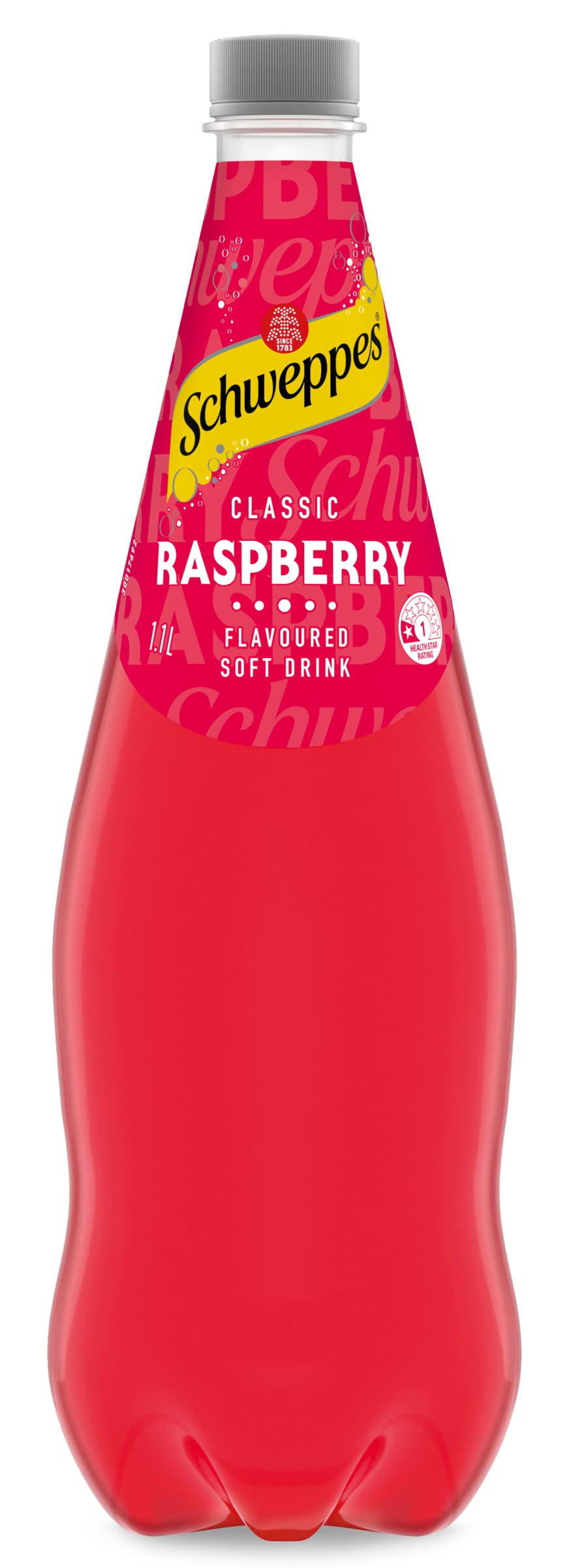 Schweppes Traditional Classic Soft Drink, Raspberry (1.1L)