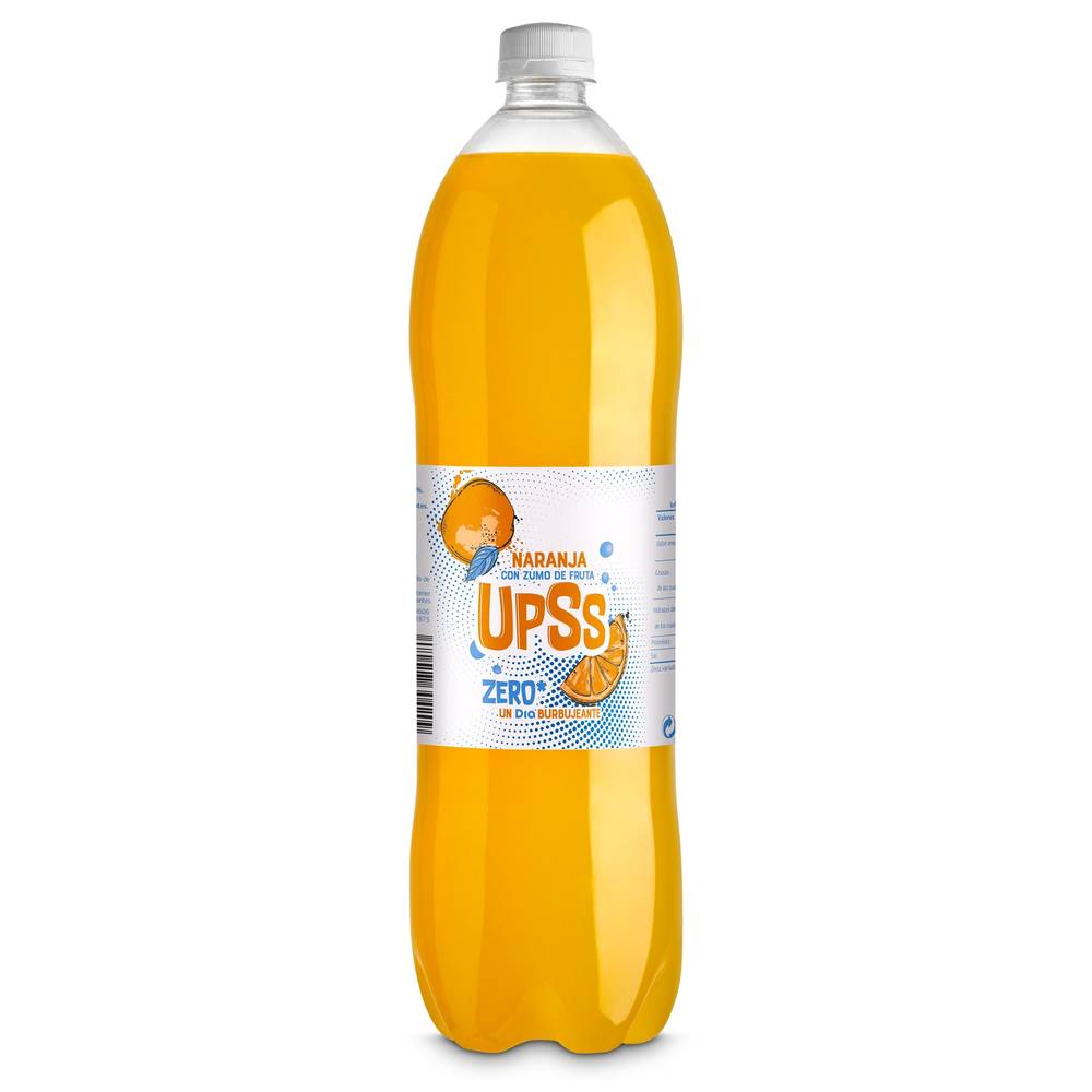 Refresco De Naranja 8% Zumo Con Gas Zero  Upss Dia Botella 1.5 L