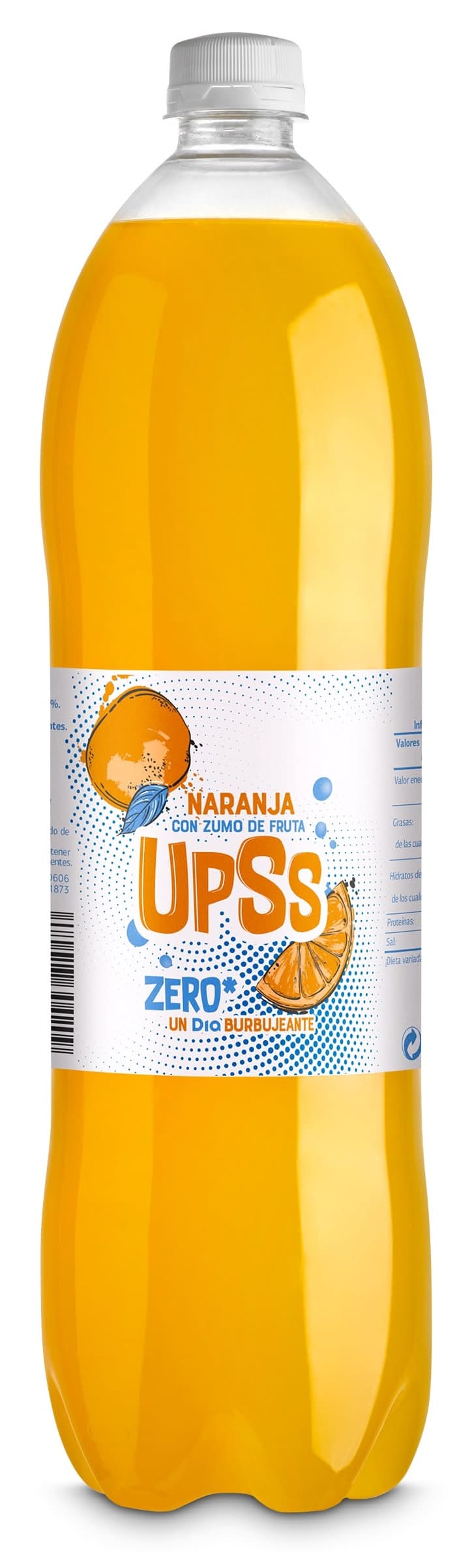 Refresco De Naranja 8% Zumo Con Gas Zero  Upss Dia Botella 1.5 L