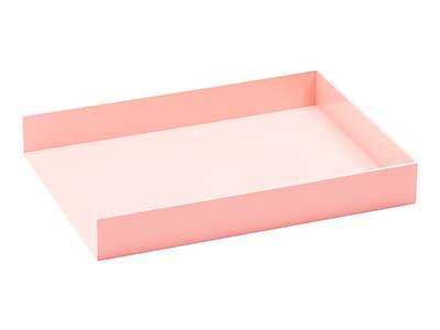 Poppin Stackable Front Loading Letter Tray, Letter Size, Blush (104439)