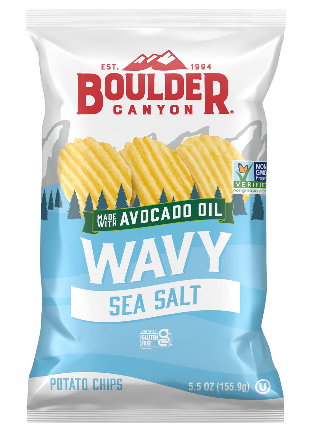 Boulder Canyon Wavy Sea Salt Chips (5.5 oz)