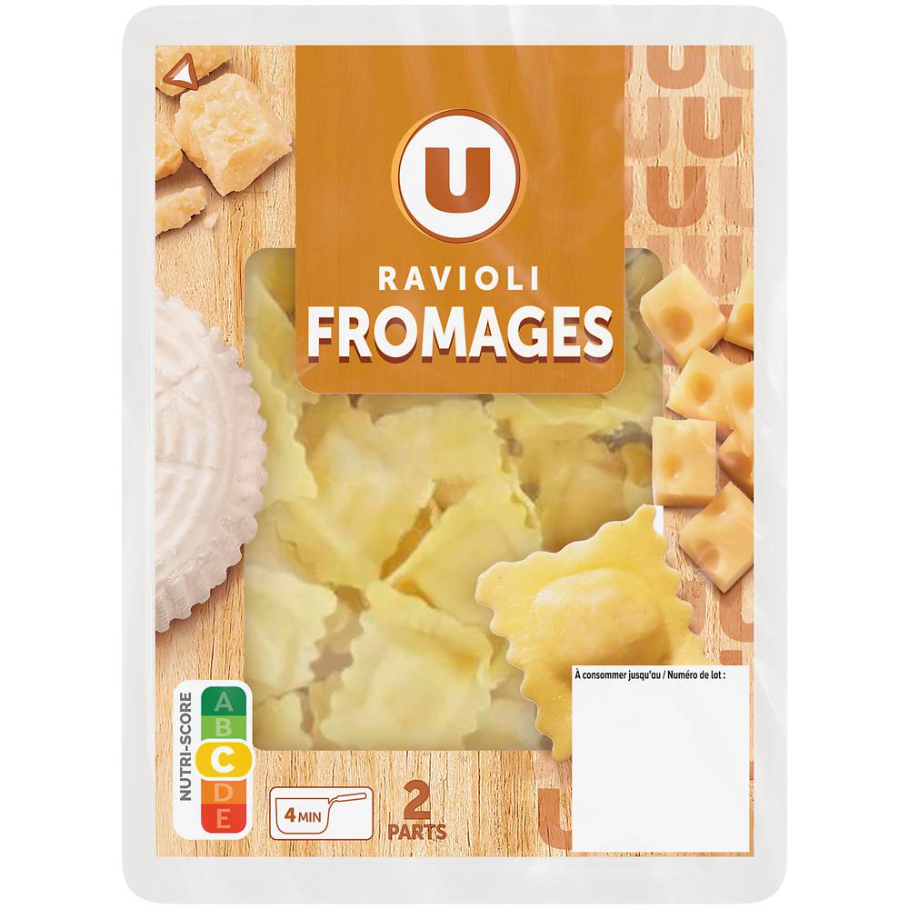 Les Produits U - Pâtés ravioli ax 4 fromages (300g)