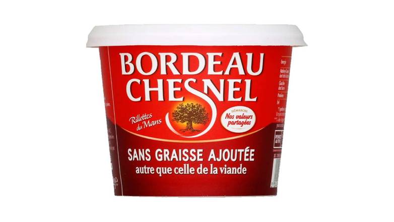 Bordeau Chesnel Rillettes pur porc sans graisse ajoutée Le pot de 220g