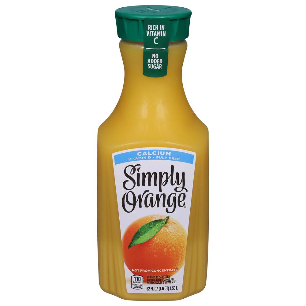 Simply Calcium Vitamin D Pulp Free Orange Juice (52 fl oz)