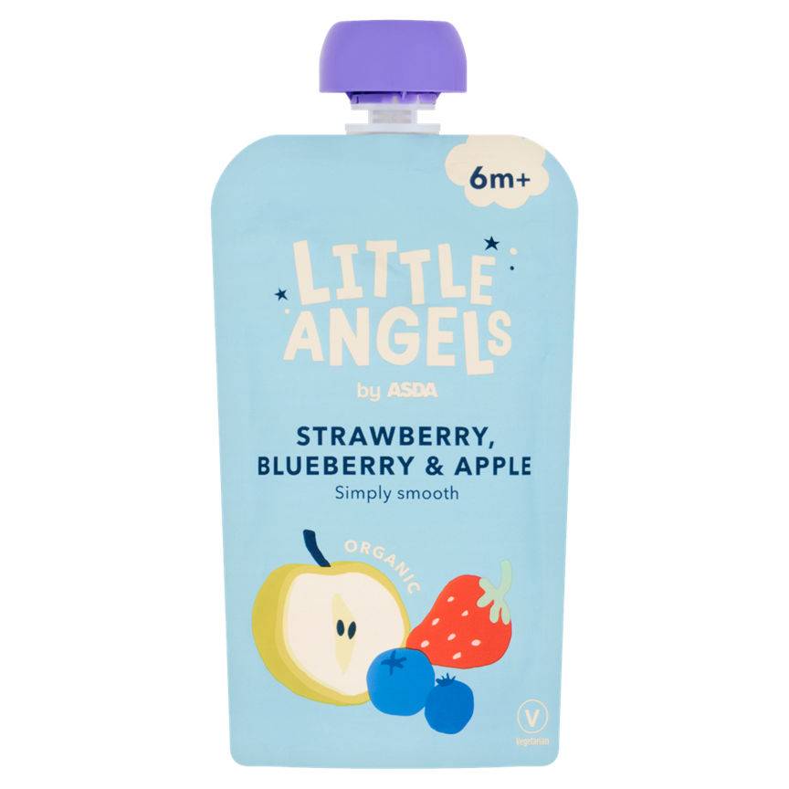 Asda Organic Baby Food 6+ Months (strawberry, blueberry & apple )