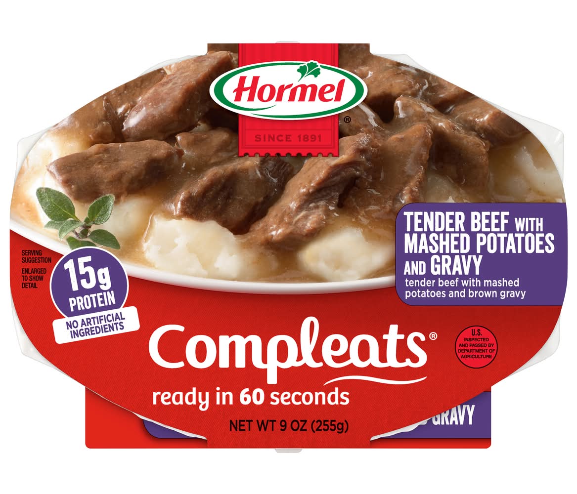 Hormel Compleats Tender Beef With Mashed Potatoes & Gravy (9 oz)