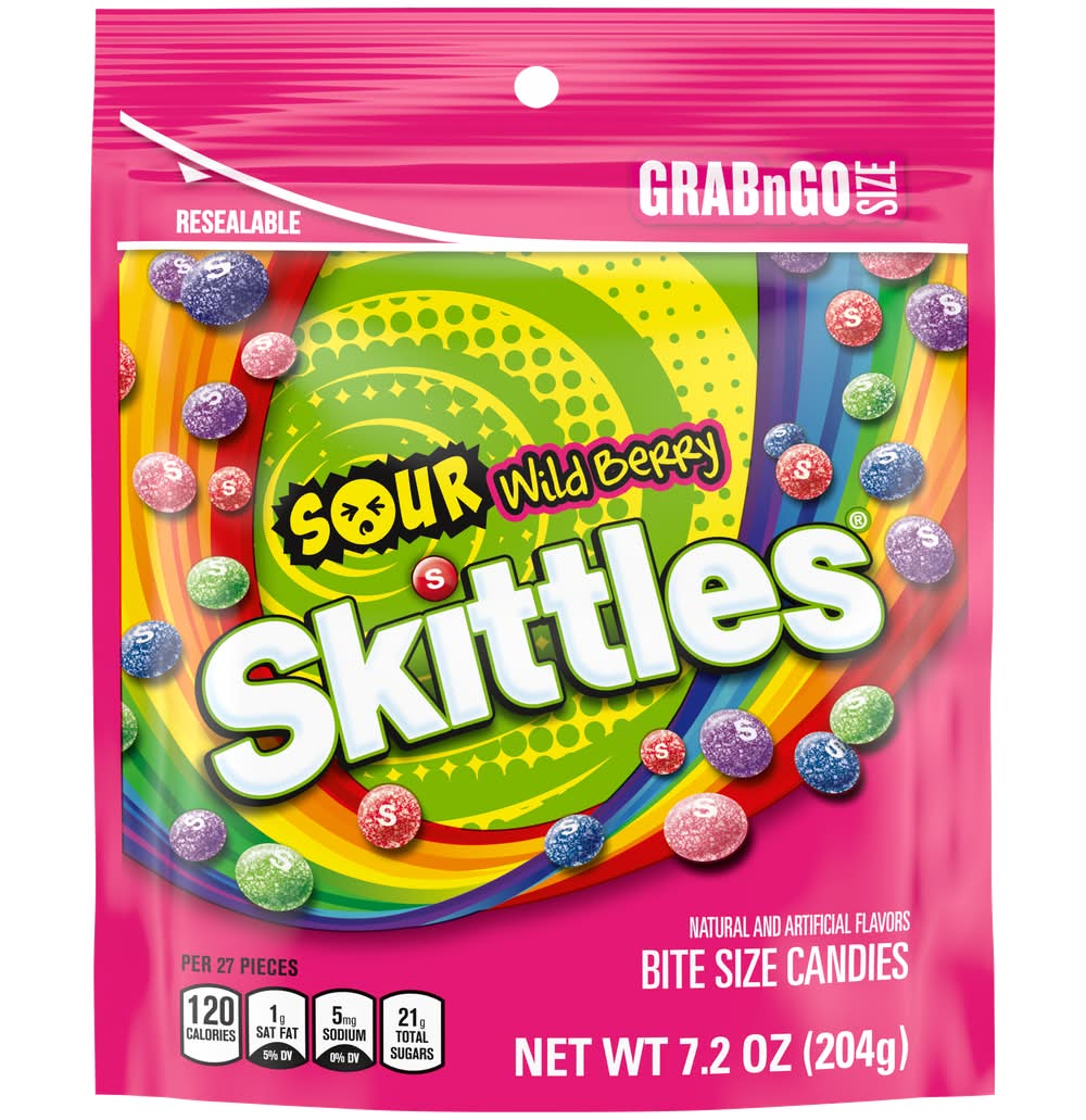 Skittles Wicked For Good Candy, Sour Wild Berry (7.2 oz)