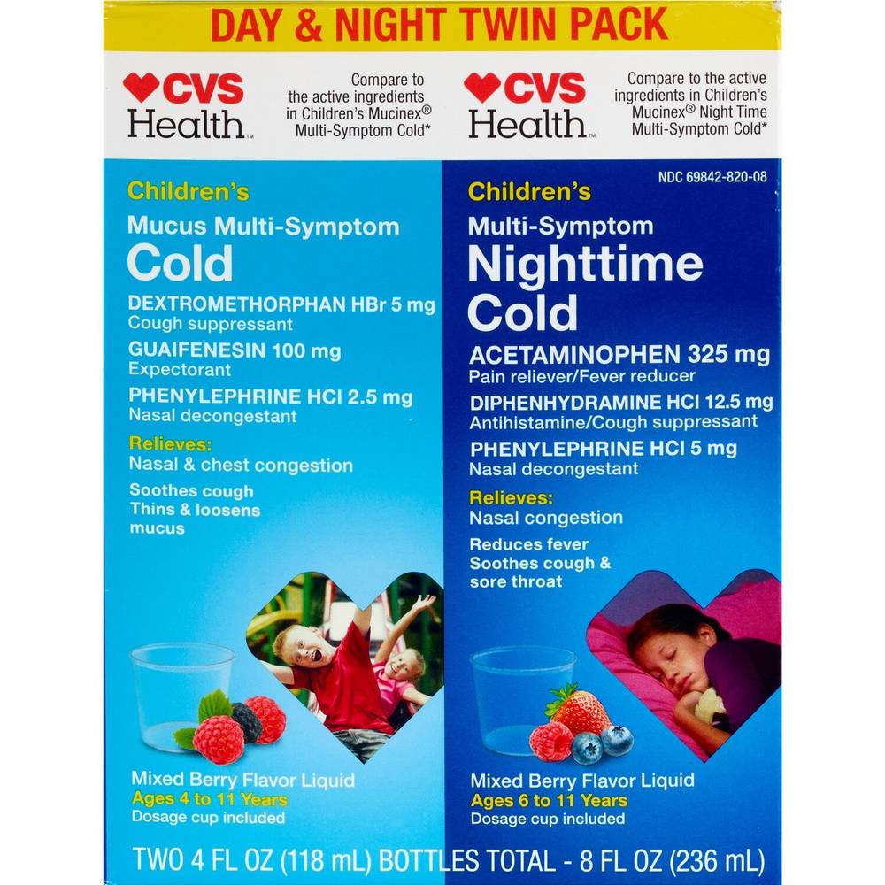 Cvs Health Children's Day & Night Twin pack Multi-Symptom Relief (berry)