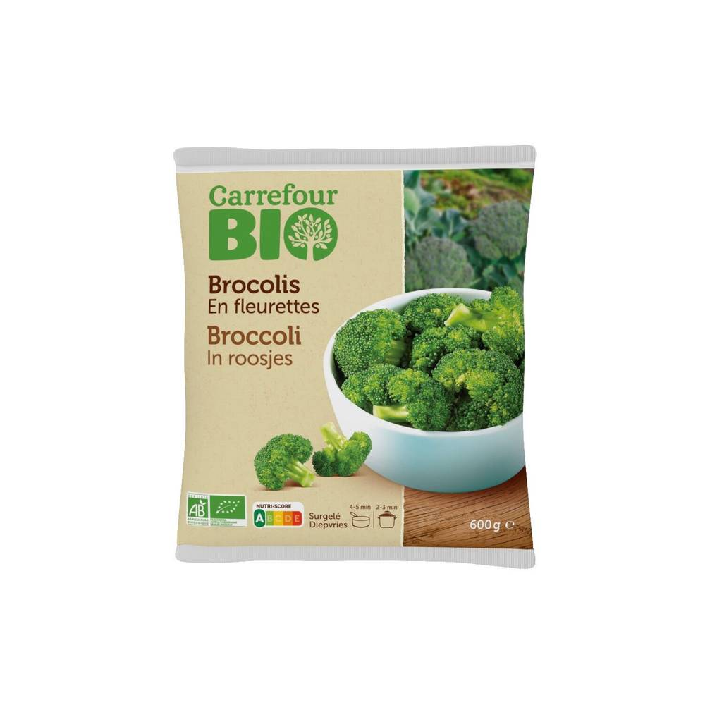 Brocolis en fleurettes Bio CARREFOUR BIO - le sachet de 600g