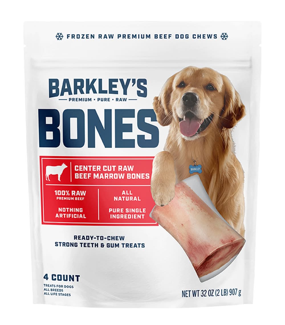 Barkley's Bag Morrow Bone All Life Stages Frozen Dog Food - Raw Premium Beef, All Natural, 4 ct (Size: 2 Lb)
