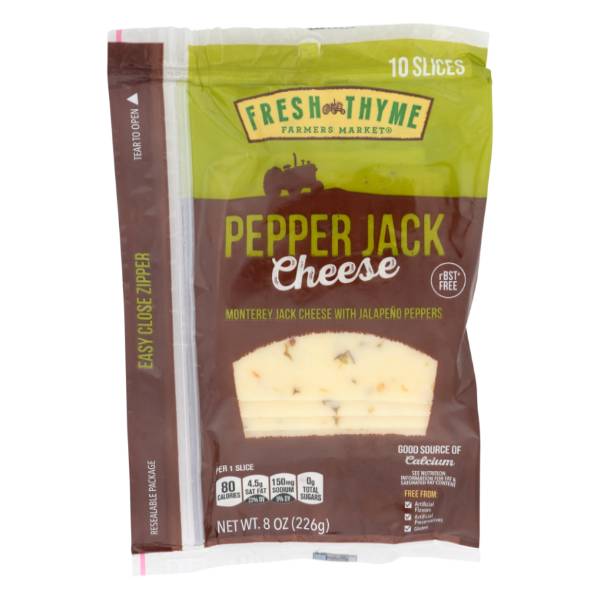 Fresh Thyme Pepper Jack Cheese Slices
