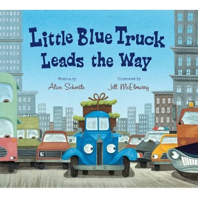 Little Blue Truck Leads the Way Padded Board Book-Alice Schertle
