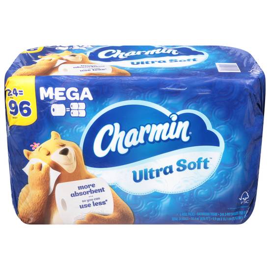 Charmin Ultra Soft Mega Bathroom Tissue Rolls (24 ct)