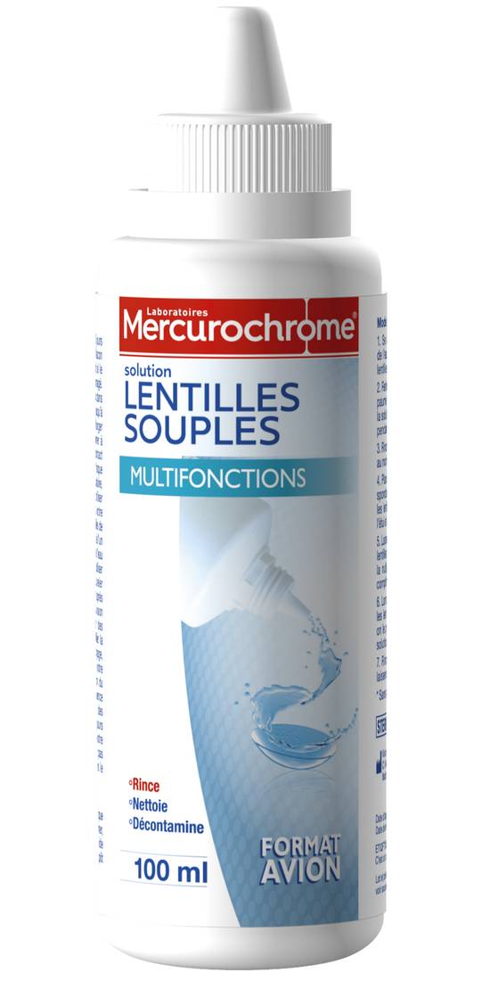 Mercurochromes - Solution lentilles souples (100 ml)