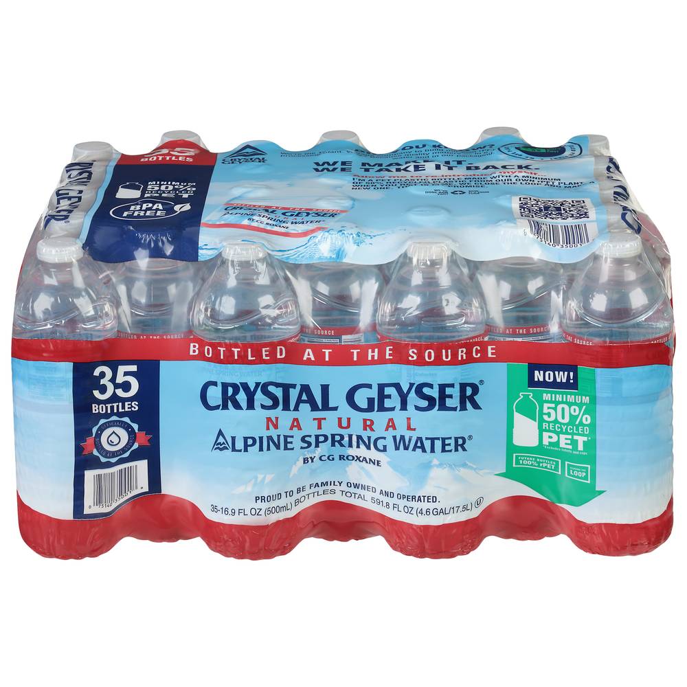 Crystal Geyser Natural Alpine Spring Water (35 ct, 16.9 fl oz)