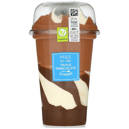 M&S Triple Chocolate Sundae Delivery Near Me Order Online Uber Eats