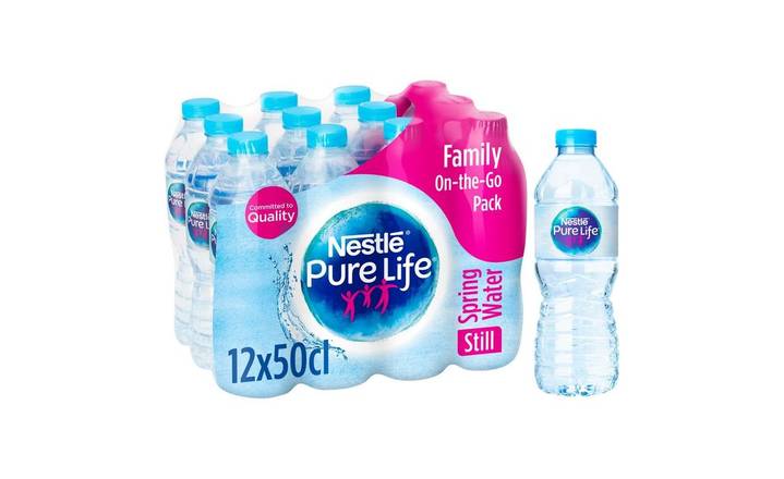 Nestle Pure Life Water 12 x 500ml Bottles (371053)