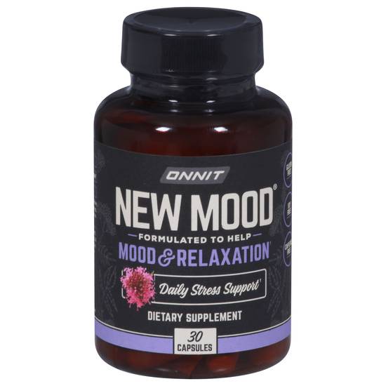 Onnit Mood & Relaxation Daily Stress Support New Mood Capsules (30 ct)