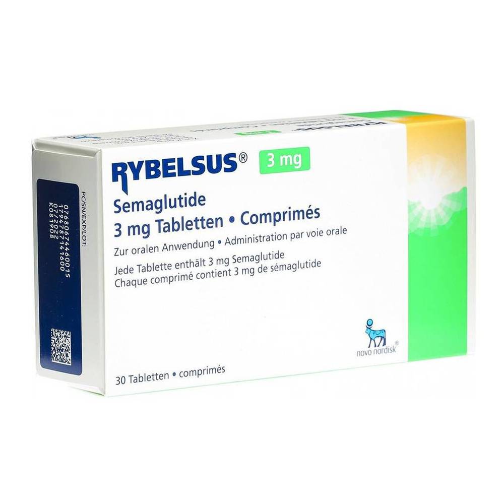 Novo nordisk · Rybelsus semaglutide tabletas 3 mg (30 un)