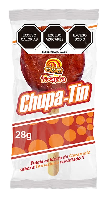 Dulces Tinajita · Paleta de tamarindo chupa-tin (28 g)