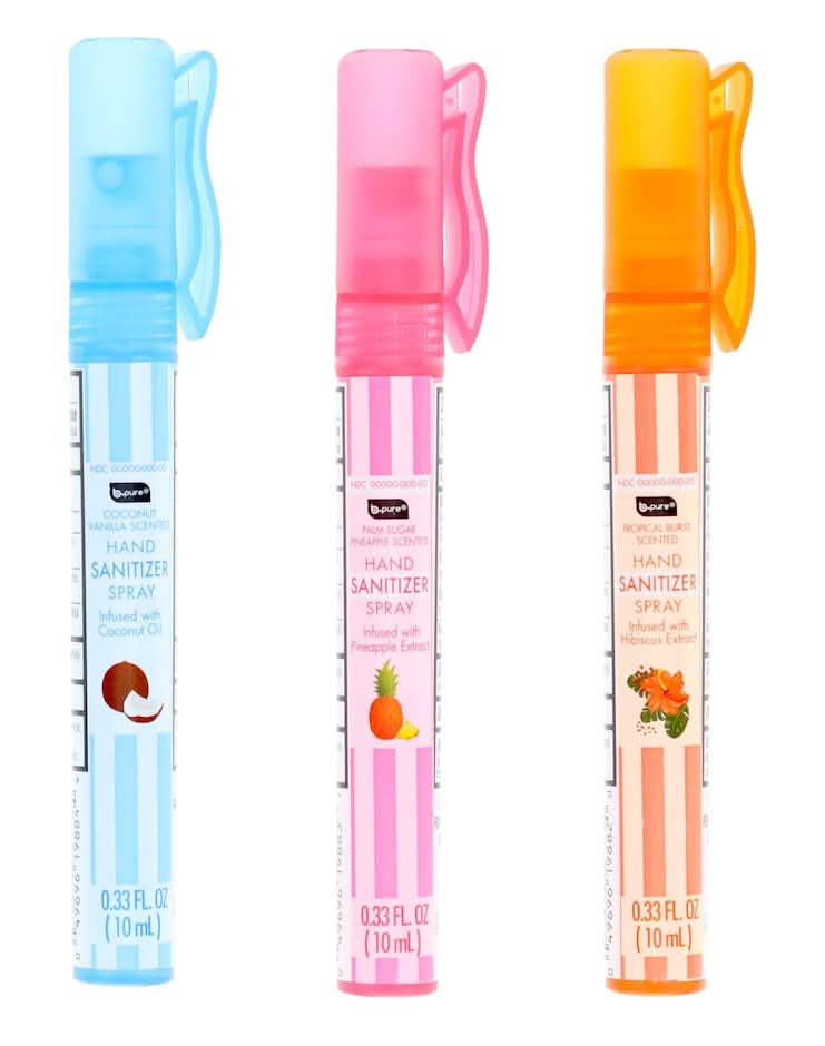 b.pure Hand Sanitizer Spray Pen, Assorted Scents, 0.33 Oz