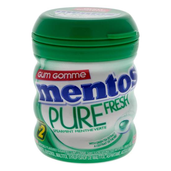 Mentos Mentos Pure Fresh Spearmint Gum Bottle (30 ct / 60g)