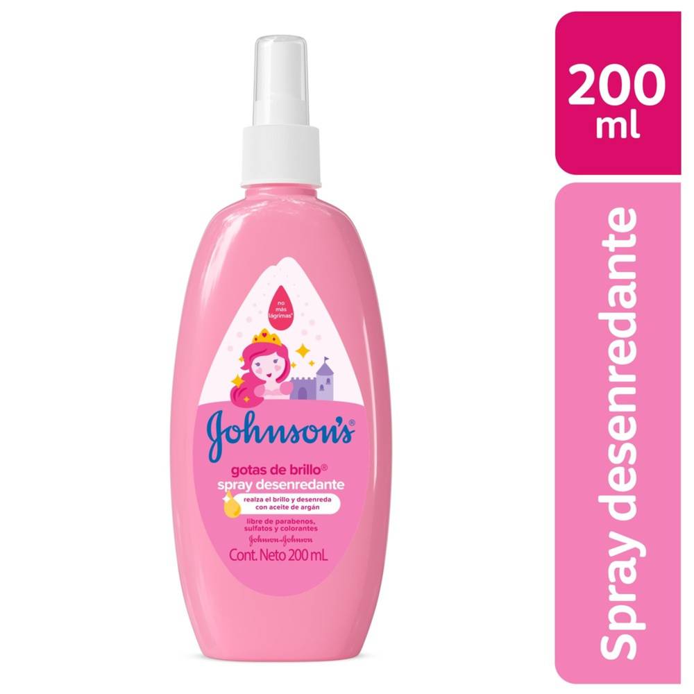 Johnson's · Spray desenredante gotas de brillo (200 ml)