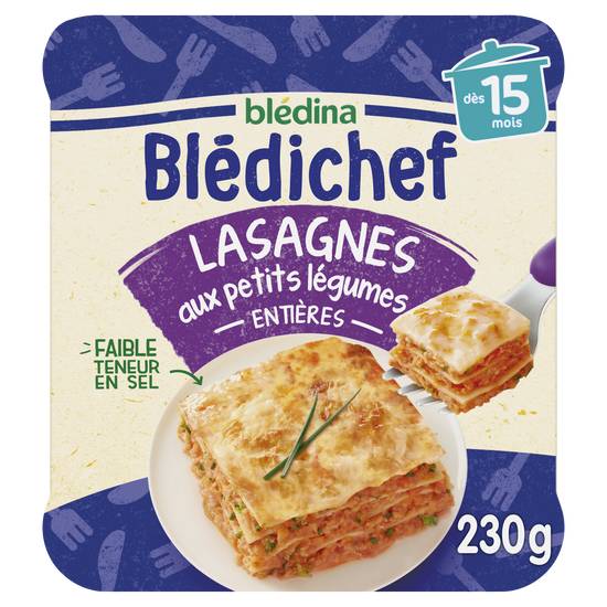 Bledina Blédichef - Plat bébé lasagnes aux petits légumes (dès 15 mois)