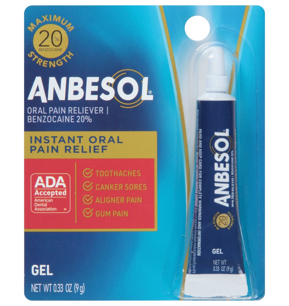 Anbesol Maximum Strength Instant Oral Pain Relief Gel (0.33 oz)