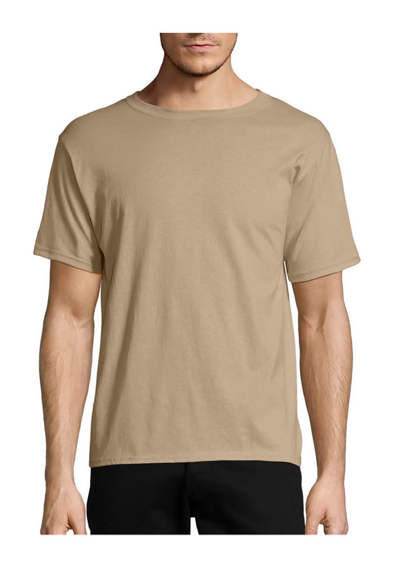 Hanes Ecosmart Sleeve Tee T-Short, Men, M, Pebble