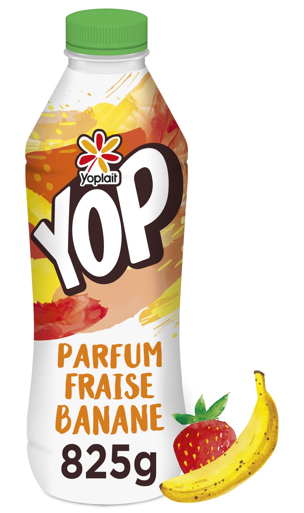 Yop - Yaourt à boire, fraise-banane (825g)