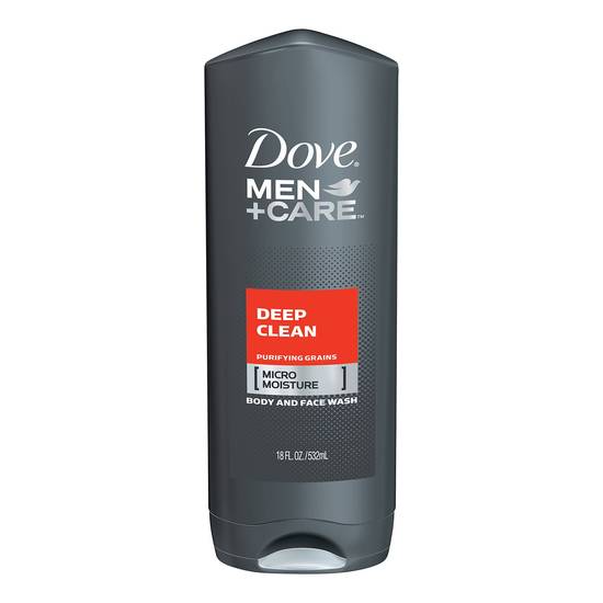 Dove Men+Care Deep Clean Body and Face Wash, 18 OZ